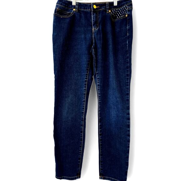 Michael Kors Dark Blue Straight Leg Jeans - Picture 2 of 5